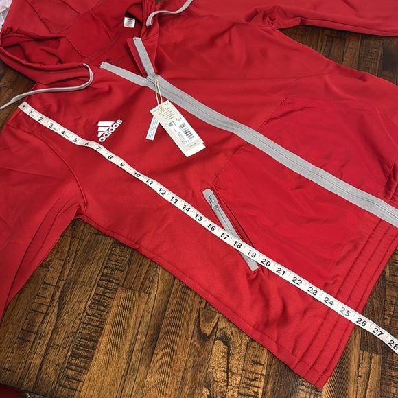 Adidas Red Hoodie jacket gray Accents HI0699 280 Full front zip up XL
New w Tags - Picture 5 of 15